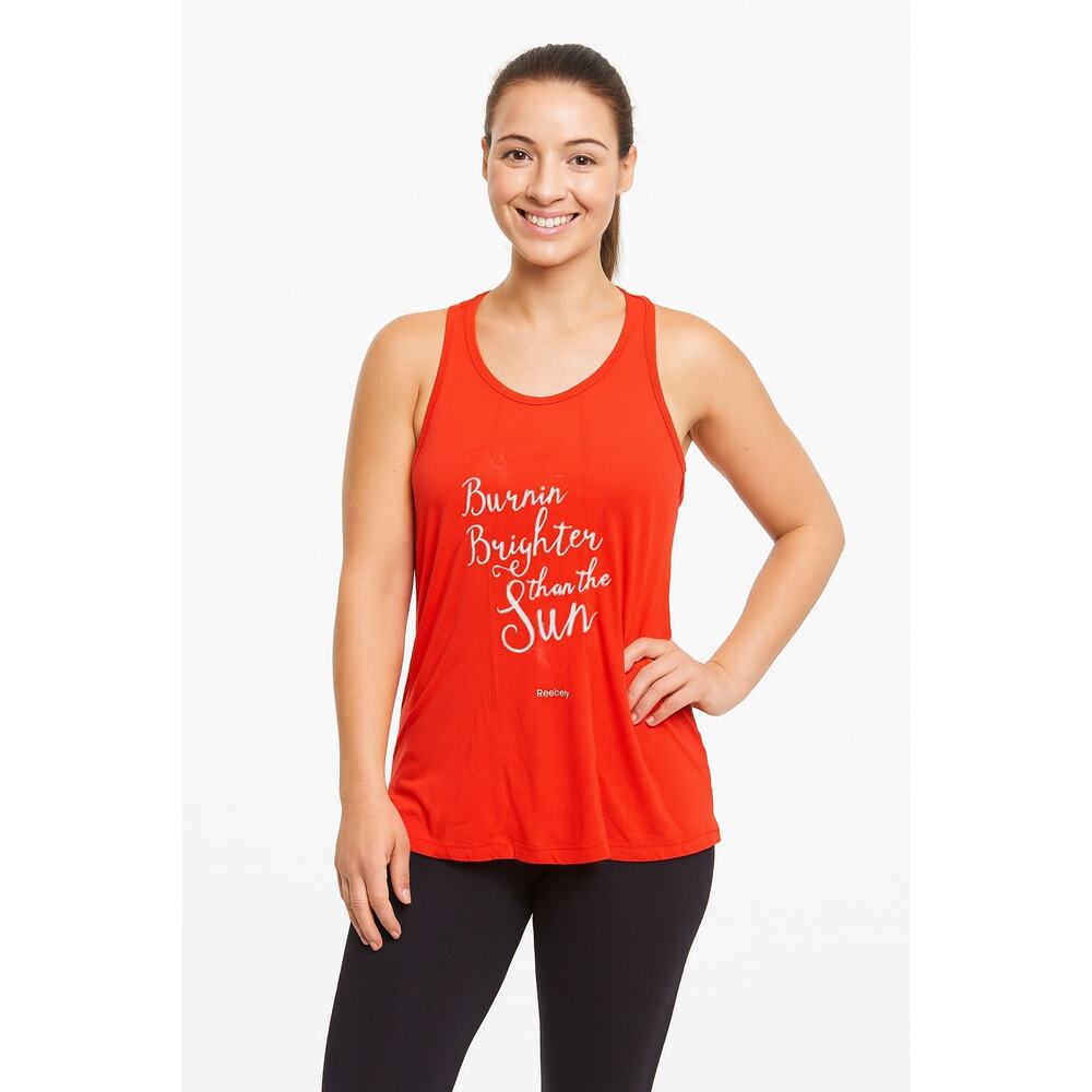 Excellent Reebok Women’s Bright Pink Red Active Sleeveless T-Shirt Size Large